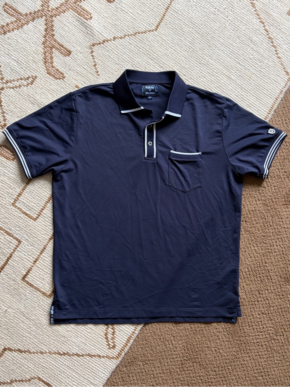 Footjoy x Todd Snyder Navy Contrast Trim Polo Large L